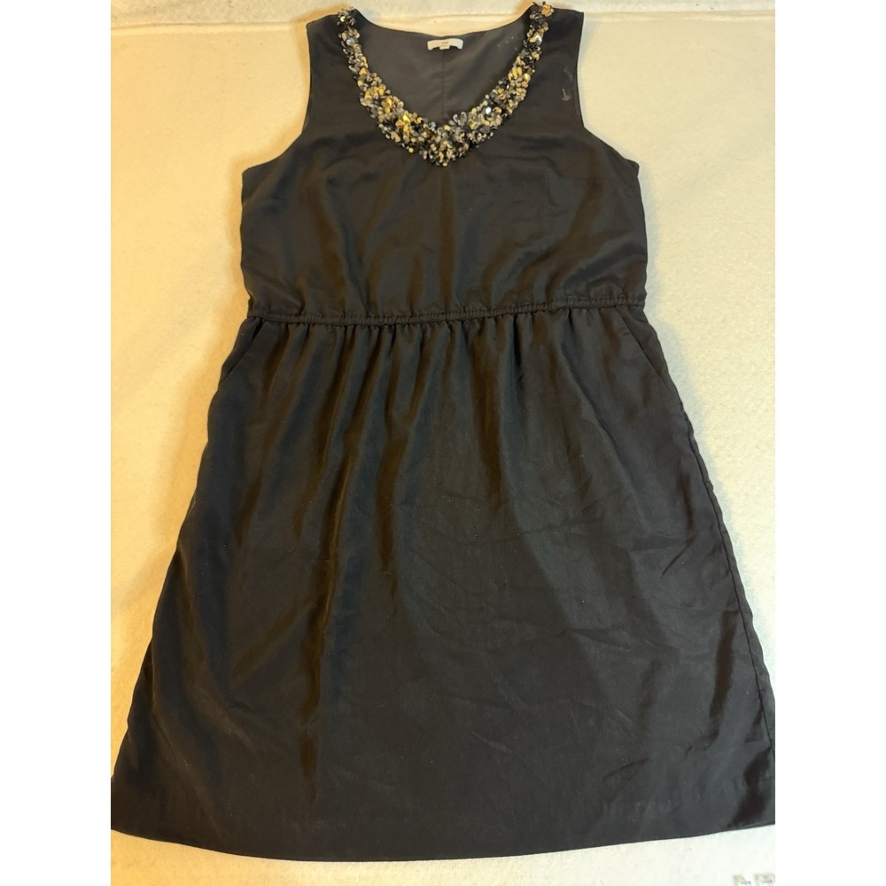 Preppy/ Summer/ Black Dress/Sequence Neckline size large